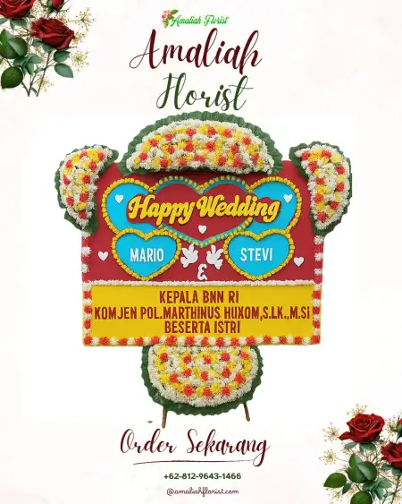 Papan Bunga Pernikahan Kayuringinjaya